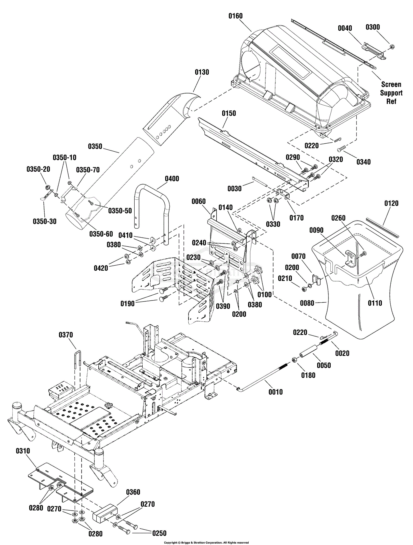 Catcher 2 bag transfer tube and mounting kit