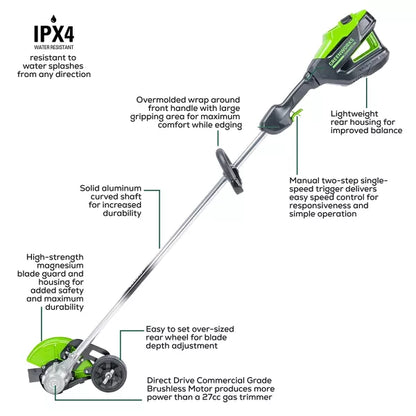 Greenworks 82v Straight Shaft Edger (Skin Only)