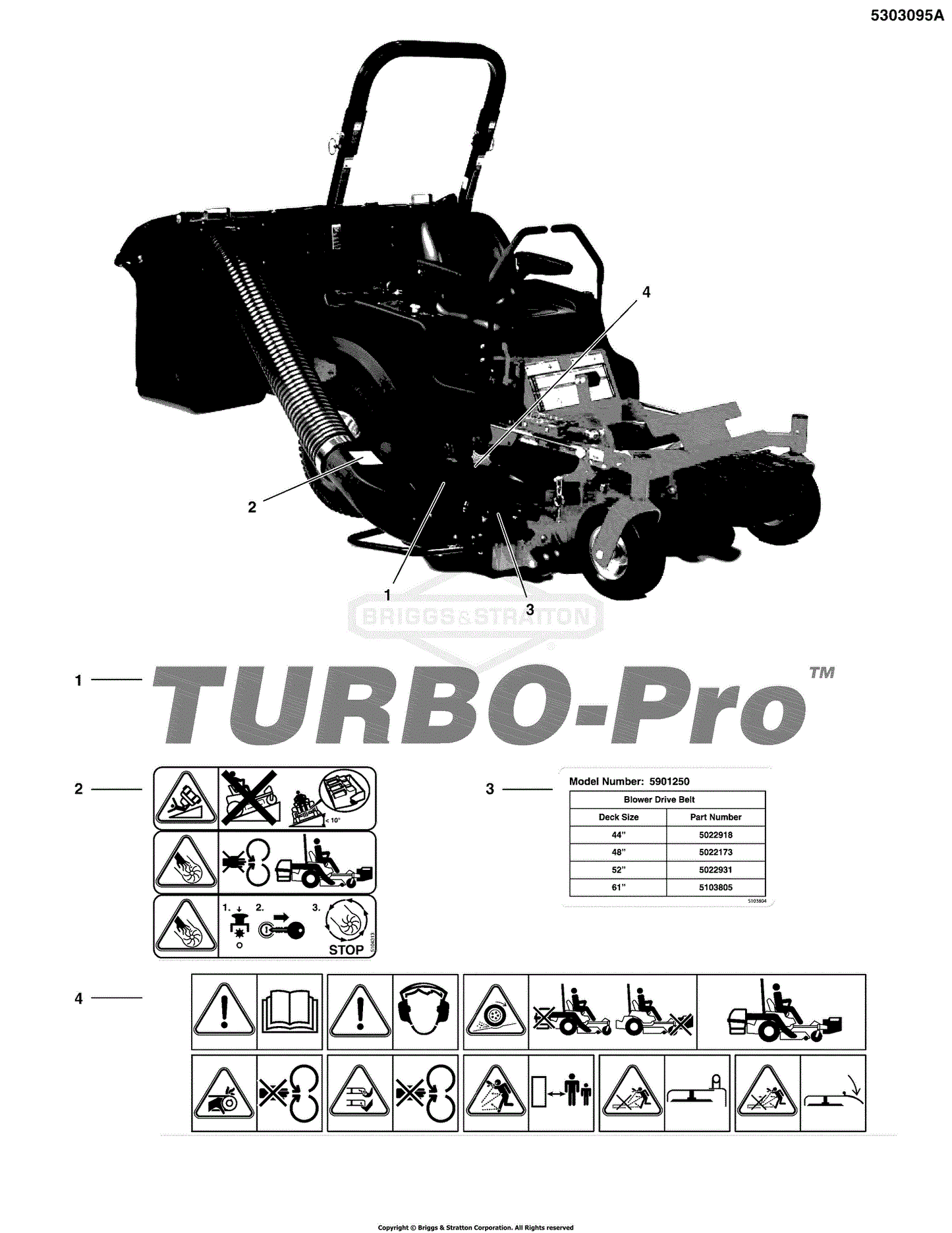 Briggs & Stratton 2 Bag Systems Turbo Pro System 48"