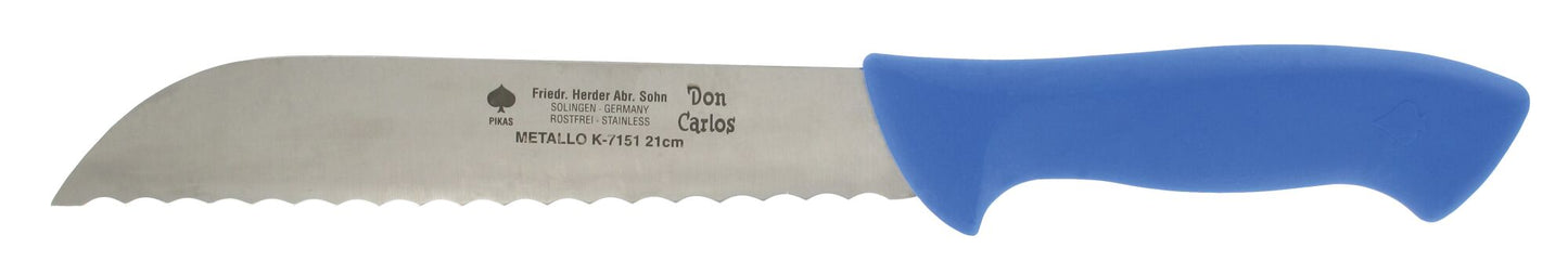 Metallo Cabbage knife HACCP 21cm, INOX, serrated, blue